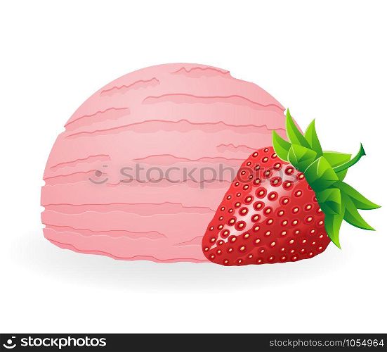 ice cream ball vector illustration isolated on white background