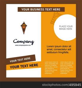Ice cream Company Brochure Template. Vector Busienss Template