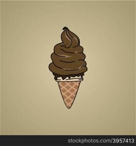 ice cream cone. ice cream cone cartoon theme vector art illustration