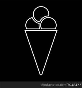 Ice cream cone icon .