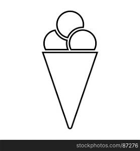 Ice cream cone icon .