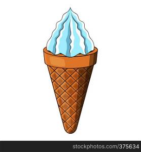Ice cream cone icon. Cartoon illustration of ice cream vector icon for web design. Ice cream cone icon, cartoon style