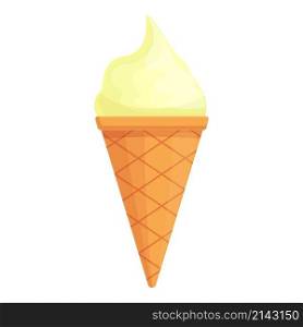 Ice cream cone icon cartoon vector. Summer waffle. Chocolate food. Ice cream cone icon cartoon vector. Summer waffle