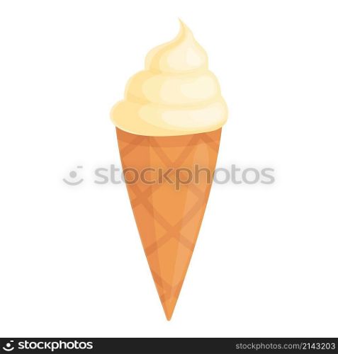 Ice cream cone icon cartoon vector. Yogurt product. Shop food. Ice cream cone icon cartoon vector. Yogurt product