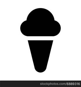 ice cream cone, icon on isolated background
