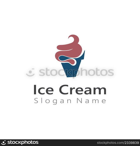 Ice Cream cone Logo design Vector Art creative template