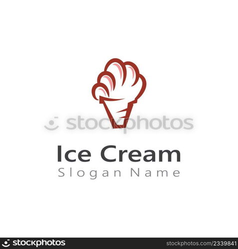 Ice Cream cone Logo design Vector Art creative template