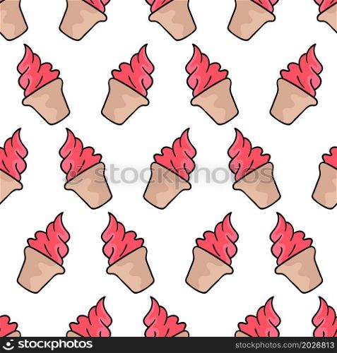 ice cream cone seamless pattern textile print