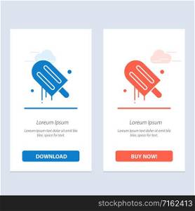 Ice cream, Cream, American, Usa Blue and Red Download and Buy Now web Widget Card Template