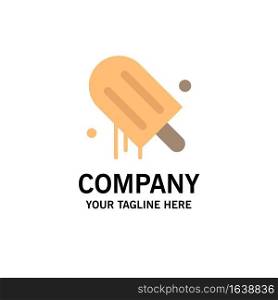 Ice cream, Cream, American, Usa Business Logo Template. Flat Color
