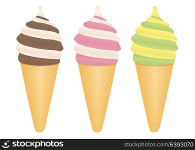 Ice Cream Food Icon Vector Illustration EPS10. Ice Cream Food Icon Vector Illustration
