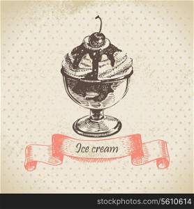 Ice cream, hand drawn illustration
