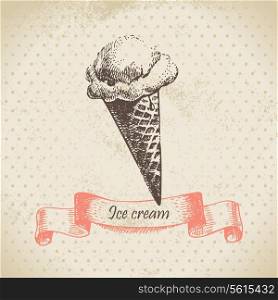 Ice cream, hand drawn illustration