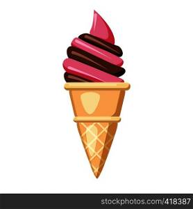 Ice cream icon. Cartoon illustration of ice cream vector icon for web. Ice cream icon, cartoon style