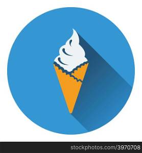 Ice cream icon. Flat design. Vector illustration.