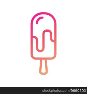 Ice cream icon gradient pink yellow summer beach illustration vector element and symbol perfect.