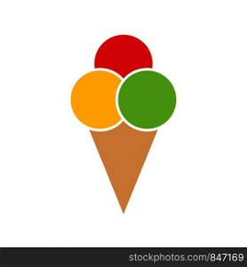 Ice cream icon in flat style. Ice cream vector icon. Eps10