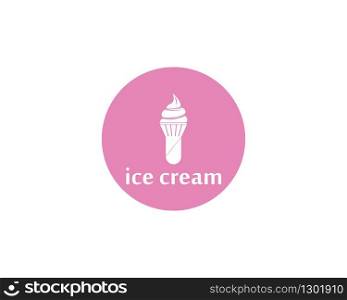 Ice cream icon logo vector illustration