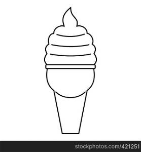 Ice cream icon. Outline illustration of ice cream vector icon for web. Ice cream icon, outline style