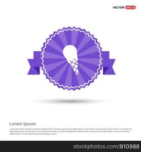 Ice cream icon - Purple Ribbon banner