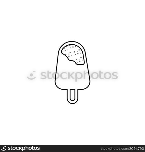 ice cream icon simple flat design