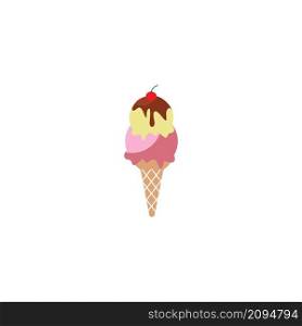 ice cream icon simple flat design