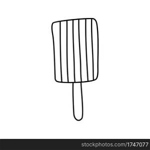 Ice cream icon vector. Line sweet food symbol isolated. Trendy flat outline sign design. Thin linear icecream graphic pictogram for web site, mobile app. Logo illustration.. Ice cream icon vector. Line sweet food symbol isolated. Trendy flat outline sign design. Thin linear icecream graphic pictogram for web site, mobile app. Logo illustration
