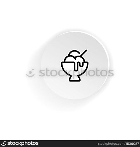 Ice cream icon. Vector on isolated white background. EPS 10.. Ice cream line icon. Vector on isolated white background. EPS 10