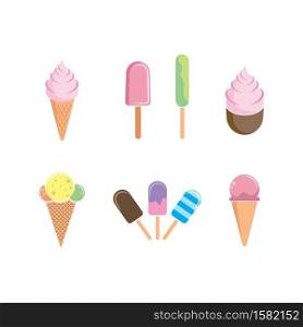Ice cream illustration vector design