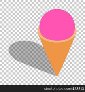 Ice cream isometric icon 3d on a transparent background vector illustration. Ice cream isometric icon