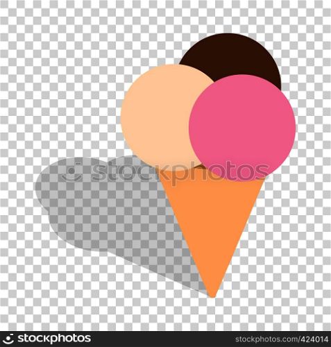 Ice cream isometric icon 3d on a transparent background vector illustration. Ice cream isometric icon