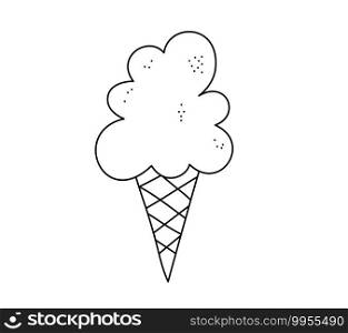 Ice cream line icon. Single high quality symbol of fast food for web design or mobile app. Thin line signs of ice cream for design logo, visit card, etc. Outline pictogram of ice cream.. Ice cream line icon. Single high quality symbol of fast food for web design or mobile app. Thin line signs of ice cream for design logo, visit card, etc. Outline pictogram of ice cream