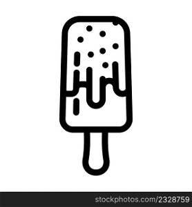 ice cream line icon vector. ice cream sign. isolated contour symbol black illustration. ice cream line icon vector illustration