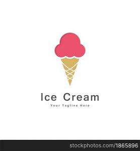 Ice Cream Logo Design Icon Vector