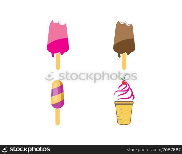 ice cream logo vecctor template illustration