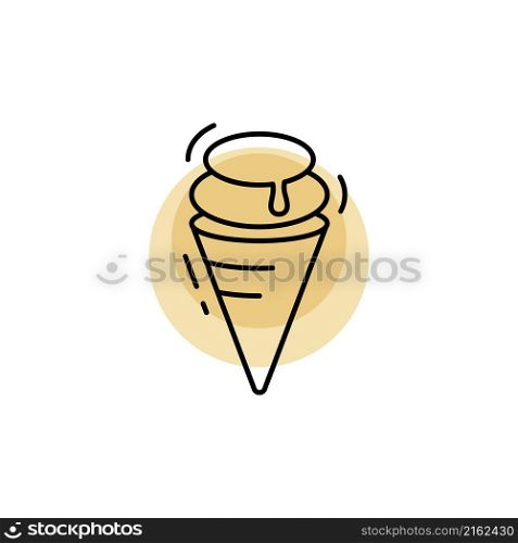 Ice Cream logo vector frozen ice cupcake