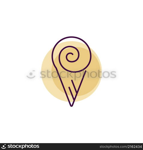 Ice Cream logo vector frozen ice cupcake