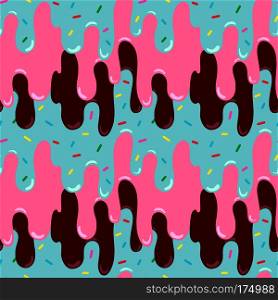 ice cream melted background. seamless vector pattern