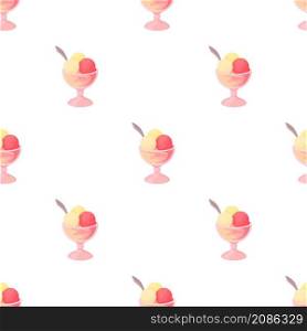 Ice cream pattern seamless background texture repeat wallpaper geometric vector. Ice cream pattern seamless vector