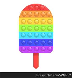 Ice cream popit toy icon cartoon vector. Fidget pop. Color game. Ice cream popit toy icon cartoon vector. Fidget pop