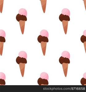 ice cream summer heat chocolate day pattern vector illustration