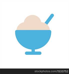 ice cream sundae icon flat vector logo design trendy illustration signage symbol graphic simple