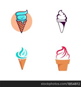 Ice Cream Vector icon design illustration Template