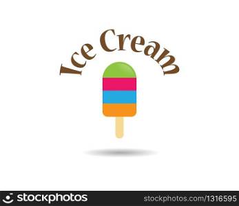 Ice cream vector icon illustration design