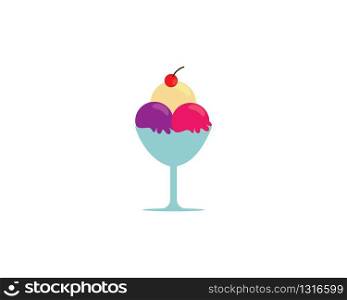 Ice cream vector icon illustration design