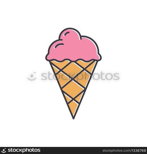 ice cream vector icon in trendy flat design