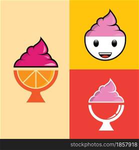 Ice cream vector logo icon design