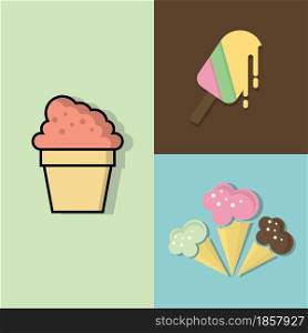 Ice cream vector logo icon design