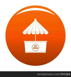 Ice creme icon. Simple illustration of ice creme vector icon for any design orange. Ice creme icon vector orange