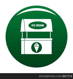 Ice creme selling icon. Simple illustration of ice creme selling vector icon for any design green. Ice creme selling icon vector green